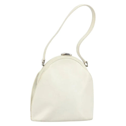 Gucci Vintage Leather, White, Leather, Handbag