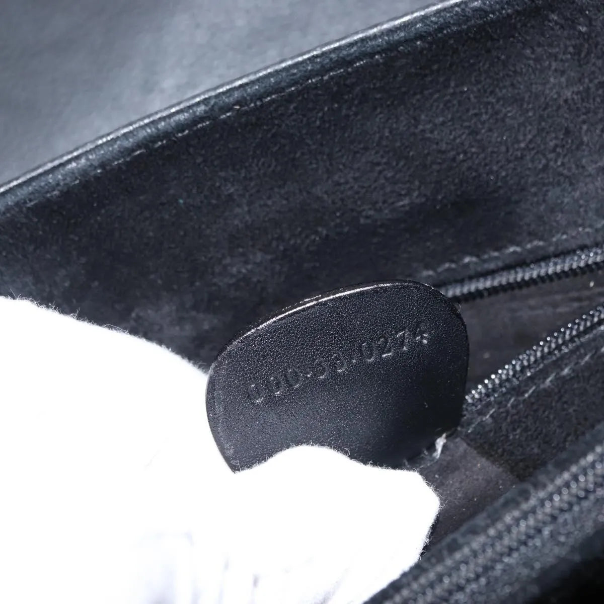 Gucci Vintage Leather, Black, Leather, Handbag