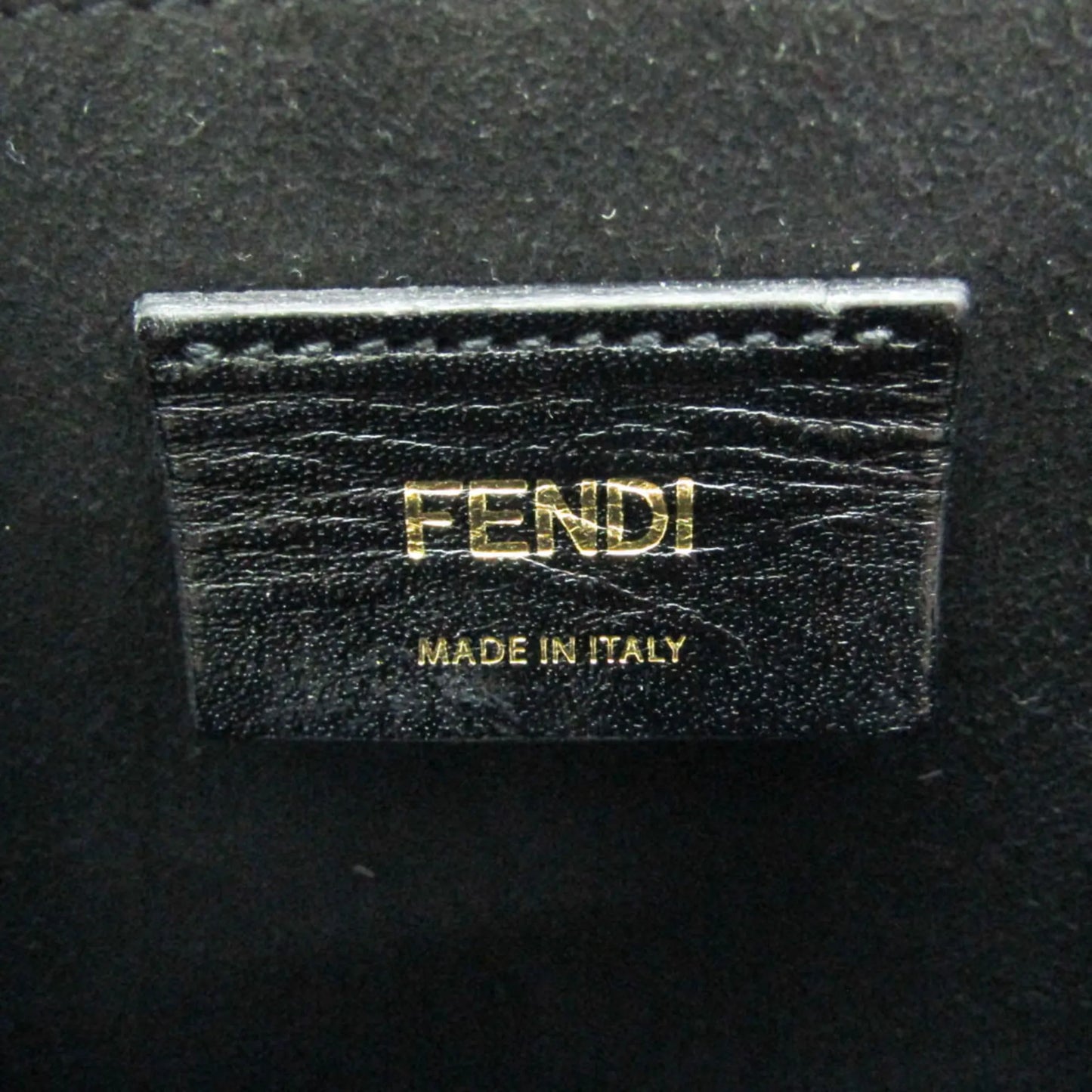 Fendi Logo Vertical Box Leather, Pink, Leather, Shoulder Bag