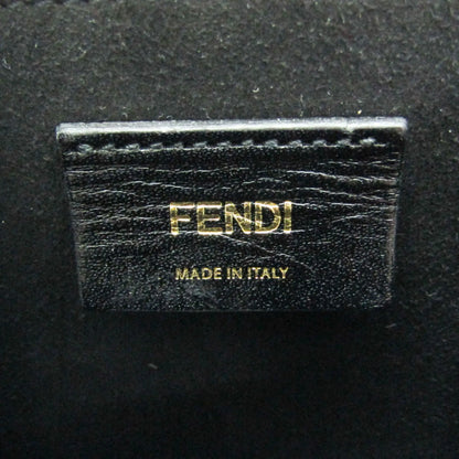 Fendi Logo Vertical Box Leather, Pink, Leather, Shoulder Bag