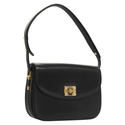 Bally Vintage Leather, Black, Leather, Shoulder Bag