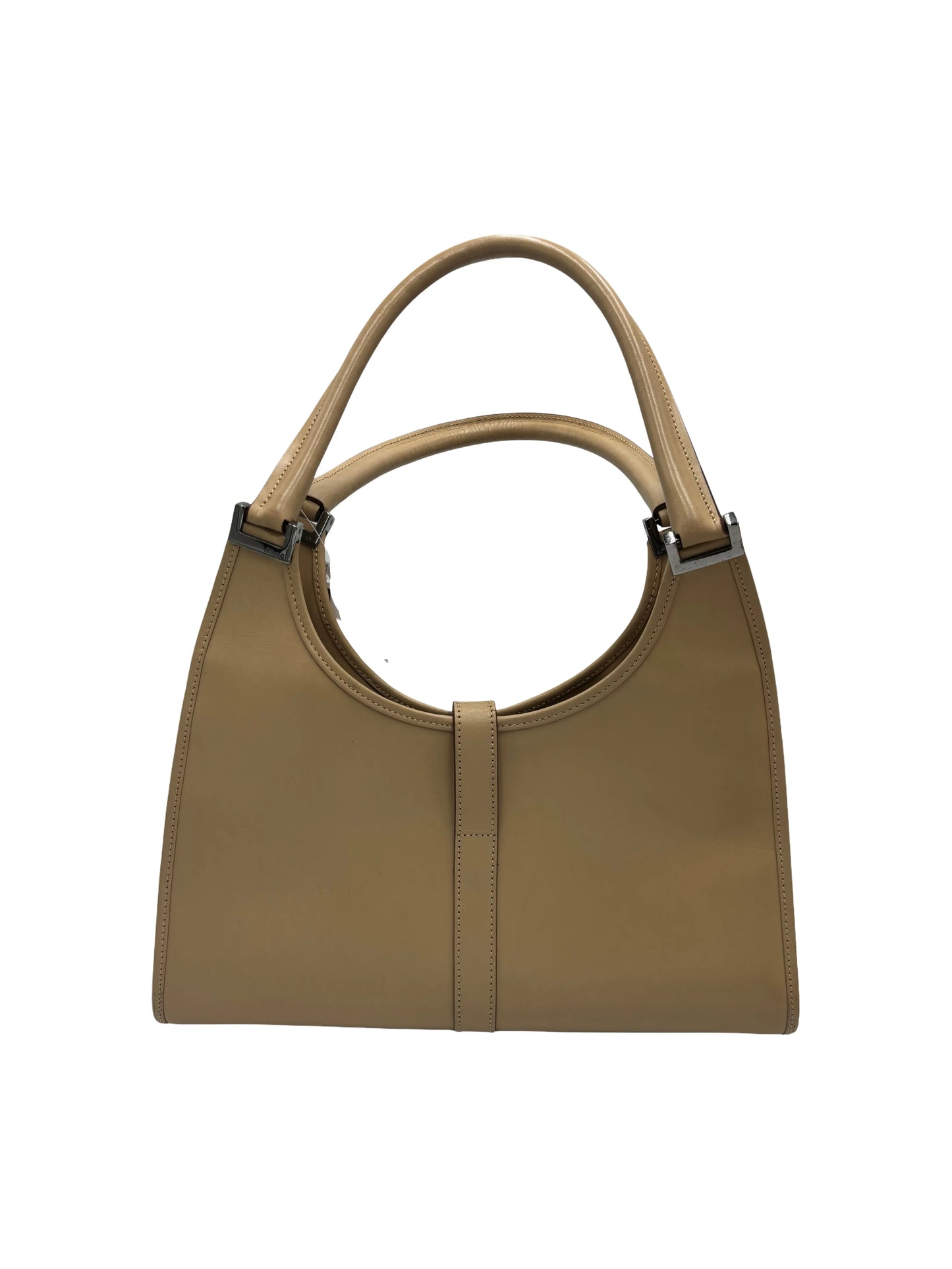 Gucci Vintage Jackie Leather, Beige, Leather, Handbag