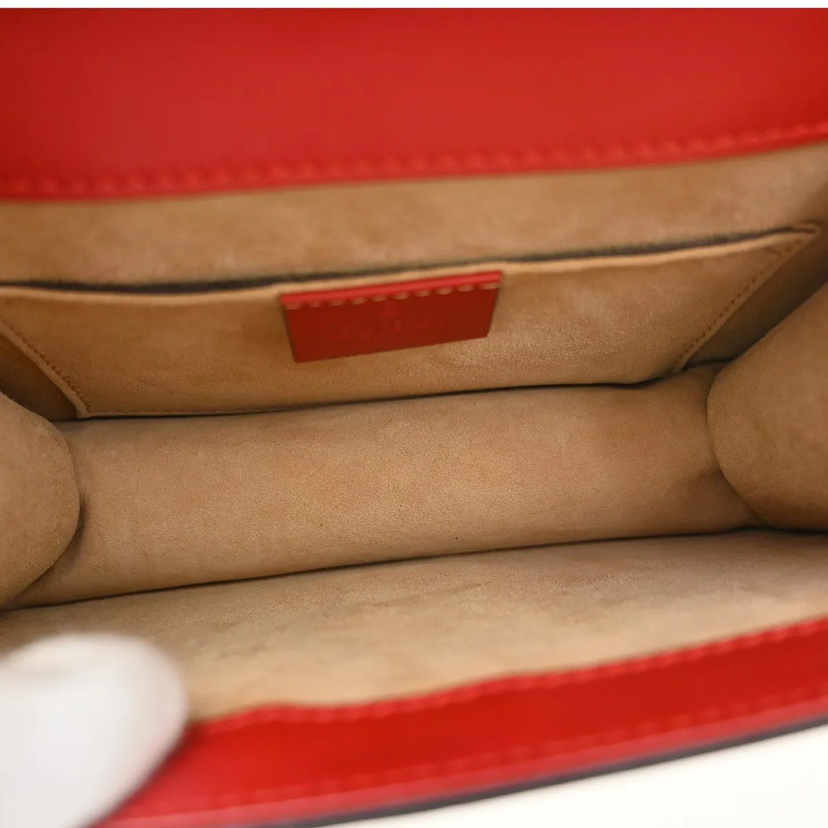 Gucci Sylvie Leather, Red, Leather, Shoulder Bag