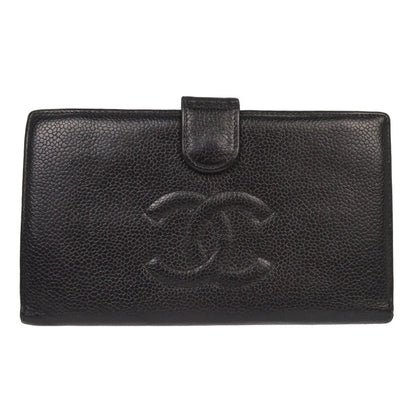 Chanel Timeless CC French Caviar, Black, Leather, Wallet