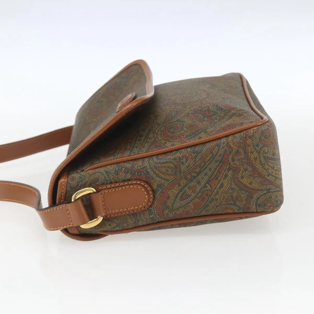 Valentino Garavani Vintage Canvas and Leather, Brown, Canvas, Shoulder Bag