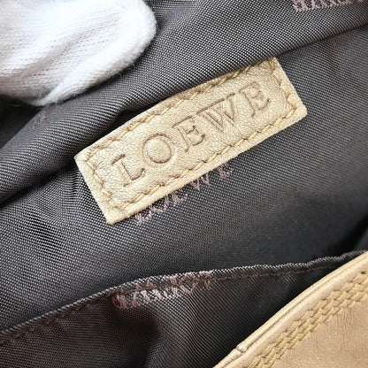 Loewe Anagram Logo Nappa Aire Hand Leather, Gold, Leather, Handbag