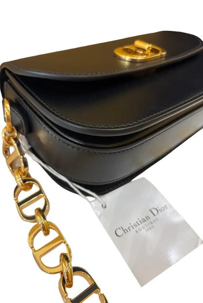 Christian Dior 30 Montaigne Avenue Leather, Black, Leather, Handbag