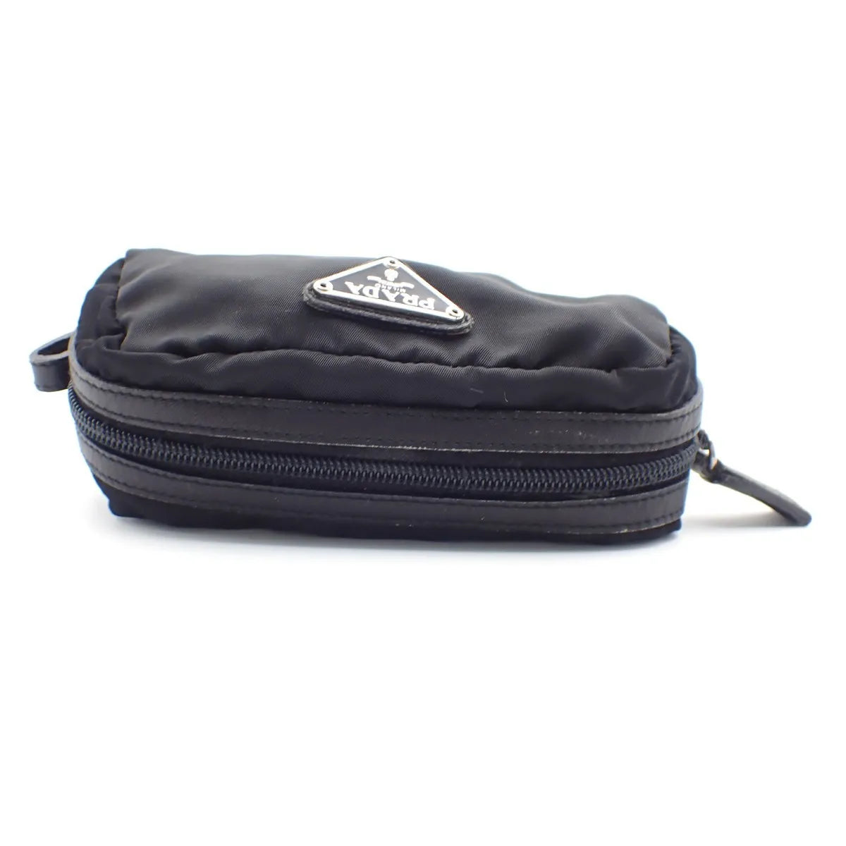 Prada Padded Zip Belt Tessuto, Black, Nylon, Clutch