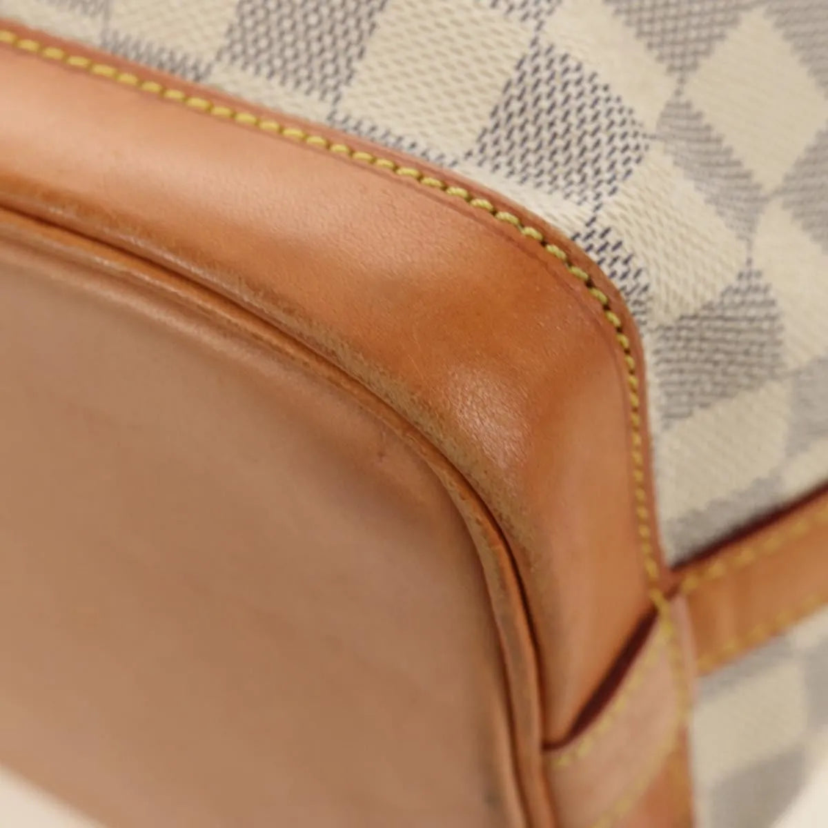 Louis Vuitton Noe Damier, White, Canvas, Shoulder Bag