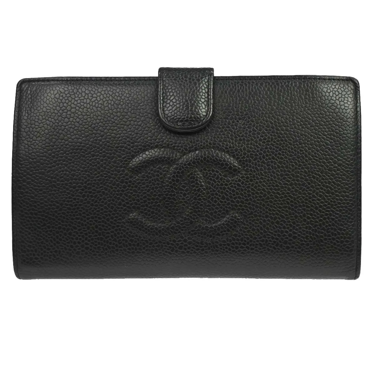 Chanel Timeless CC French Caviar, Black, Leather, Wallet