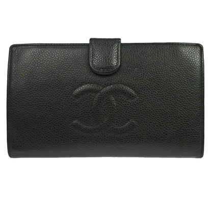 Chanel Timeless CC French Caviar, Black, Leather, Wallet
