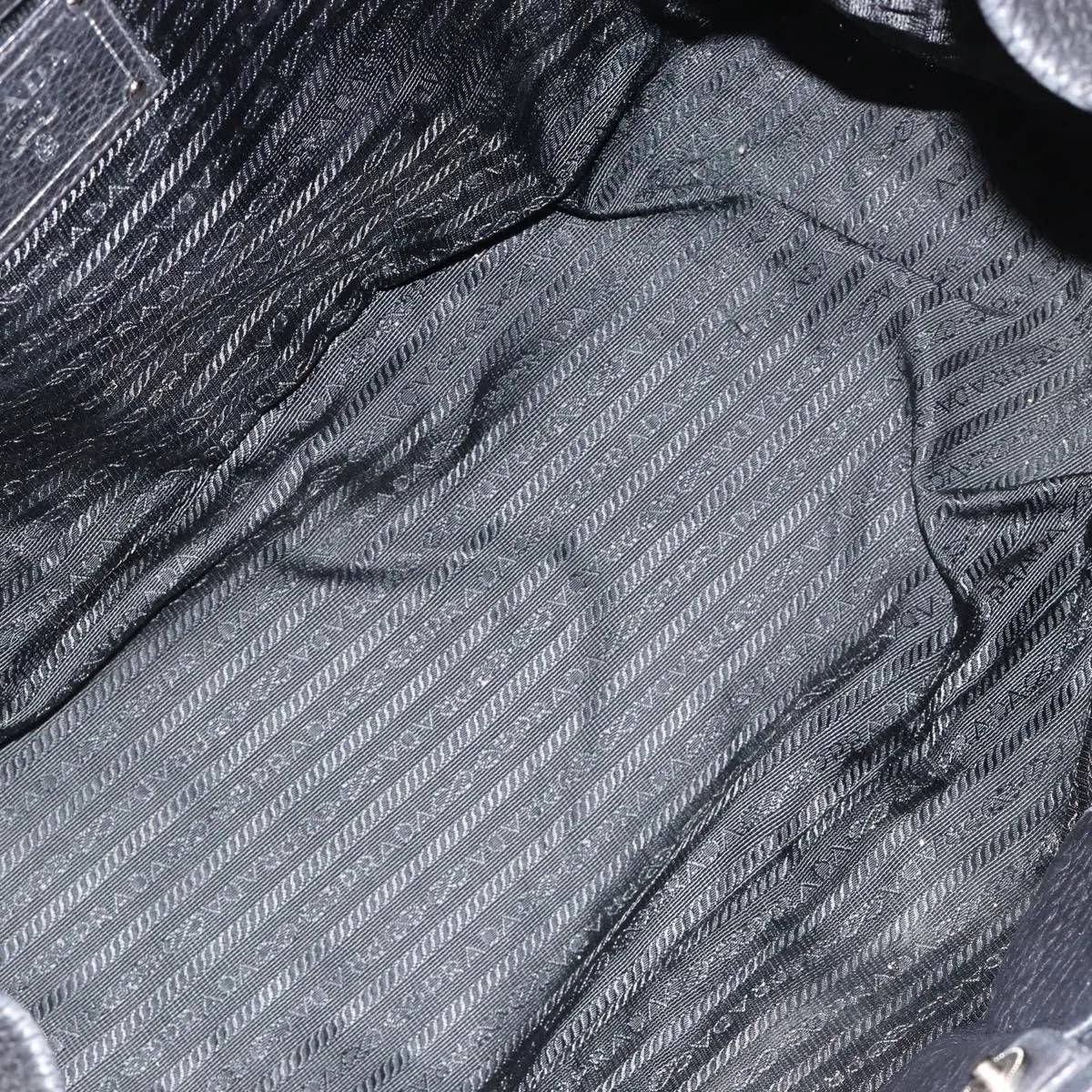 Prada Top Handle Tote Leather, Black, Leather, Tote Bag