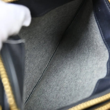 Celine Trio Leather, Black, Leather, Shoulder Bag