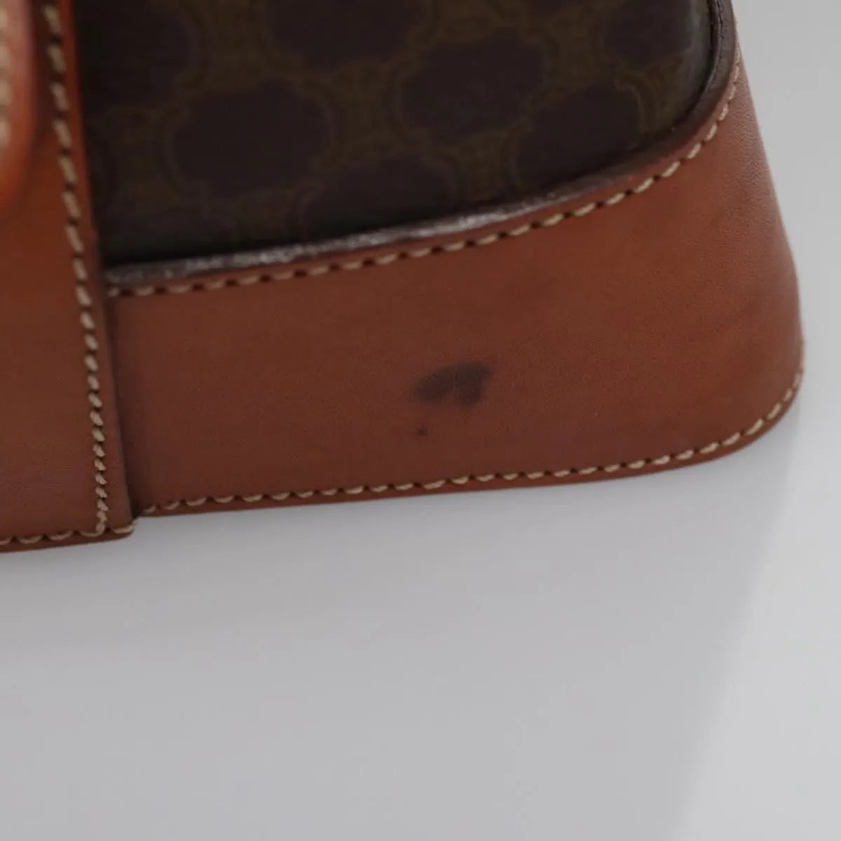Celine Handbag Canvas, Brown, Canvas, Handbag