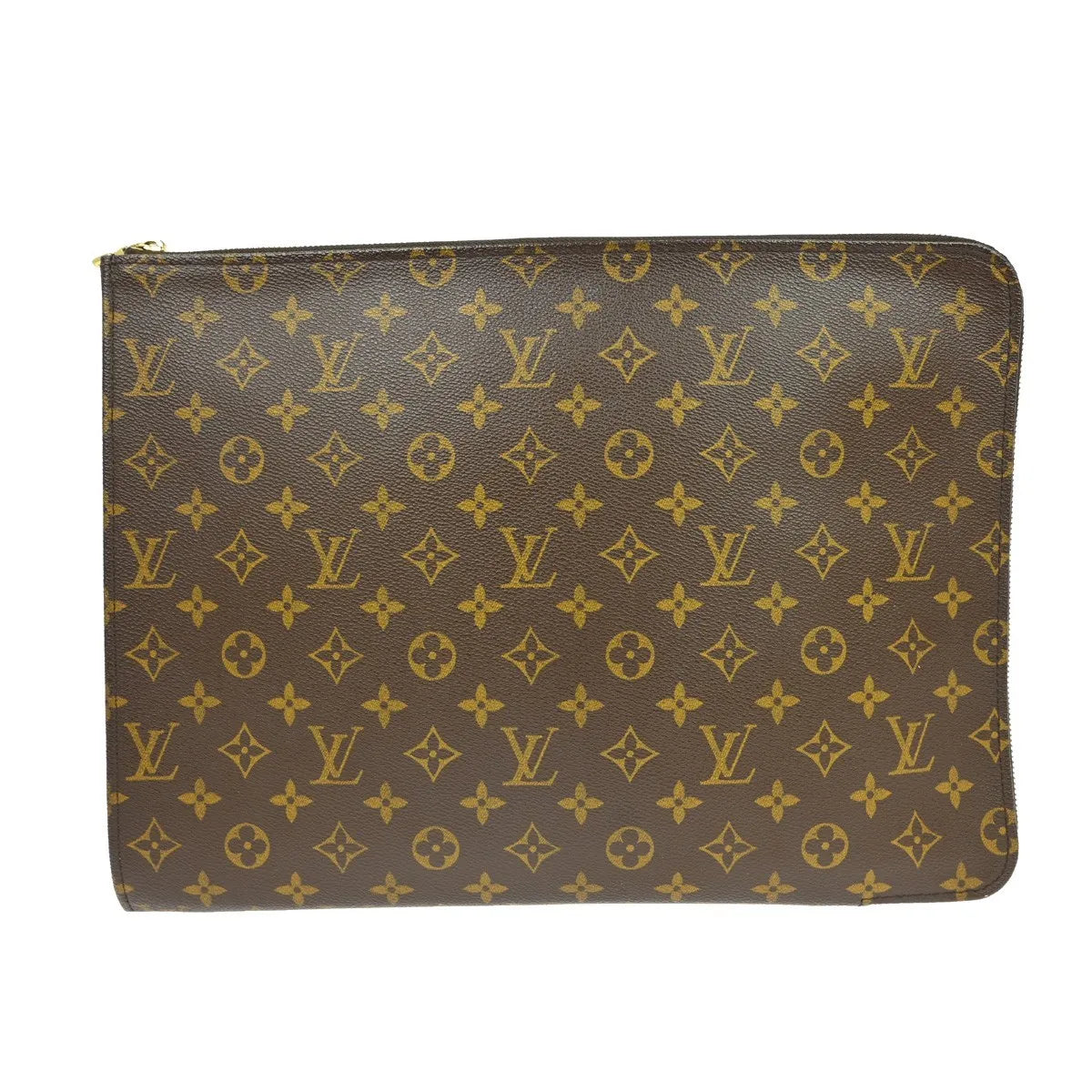 Louis Vuitton Poche Documents Monogram Canvas, Brown, Canvas, Clutch