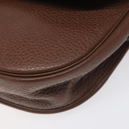 Christian Dior Vintage CD Flap Leather, Brown, Leather, Shoulder Bag