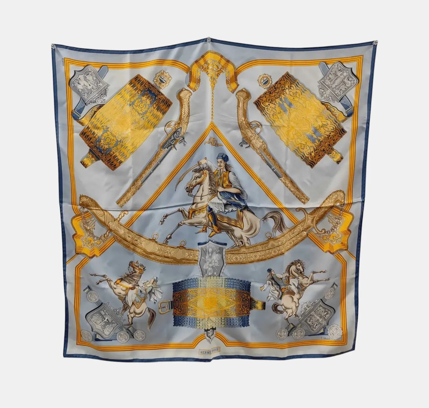 Hermes Carré 90 Silk multicolor, Multicolour, Silk, Scarf