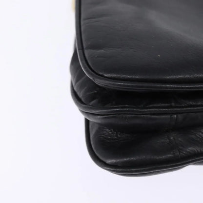 Celine Vintage Leather, Black, Leather, Shoulder Bag