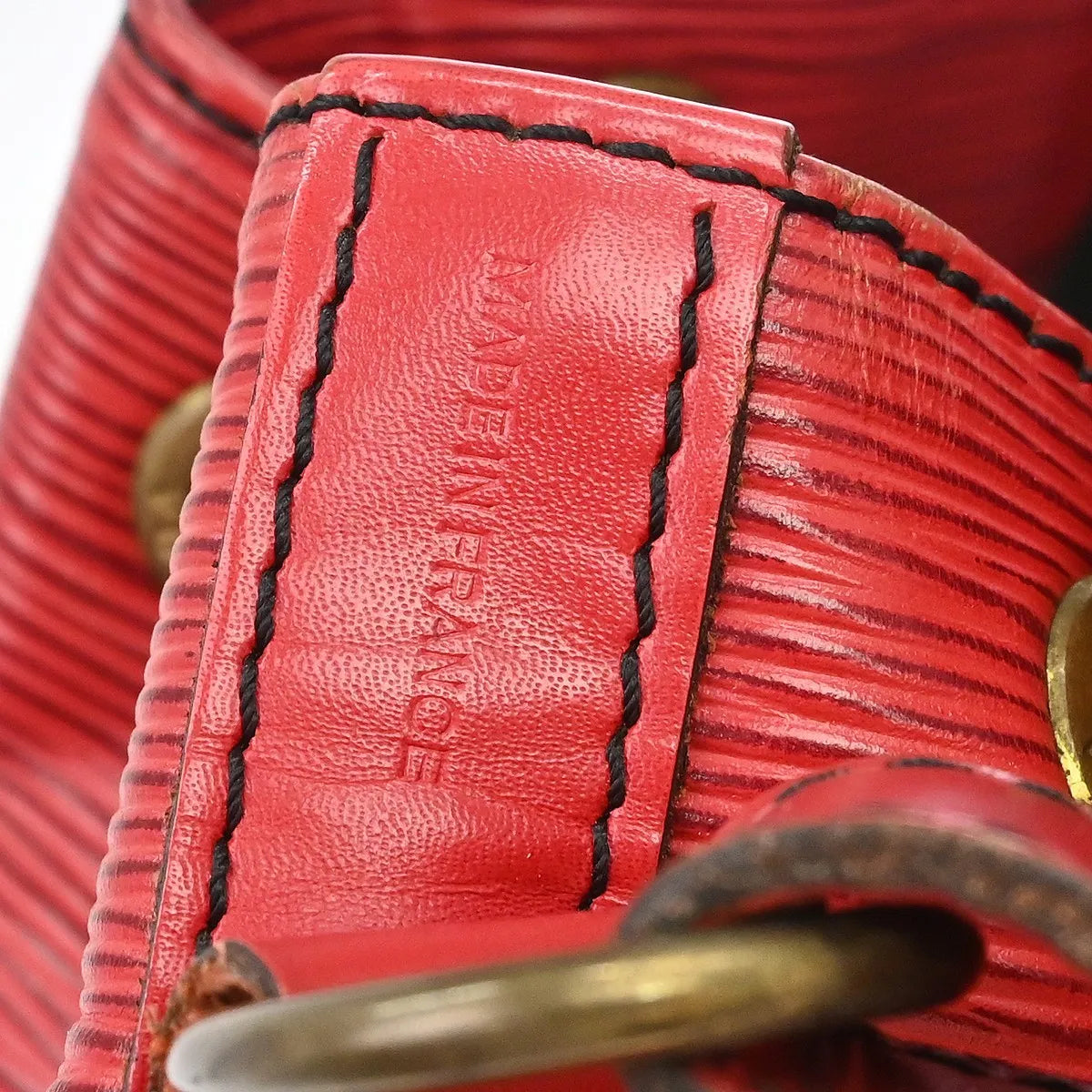 Louis Vuitton Petit Noe Epi Leather, Red, Leather, Shoulder Bag
