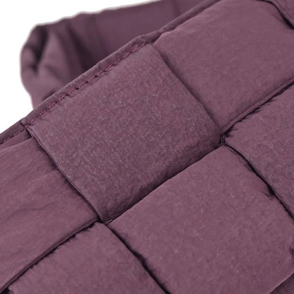 Bottega Veneta Padded Tech Cassette Intrecciato Nylon, Purple, Nylon, Shoulder Bag