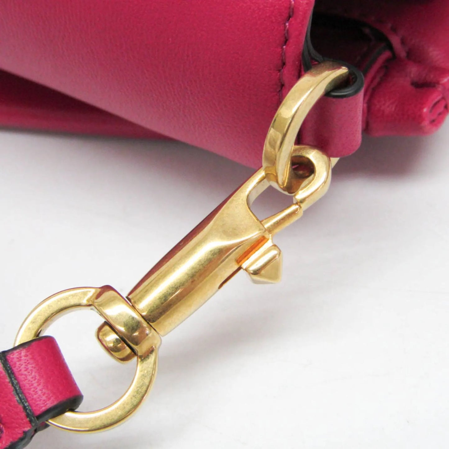 Valentino Garavani One Stud Top Handle Leather, Pink, Leather, Handbag