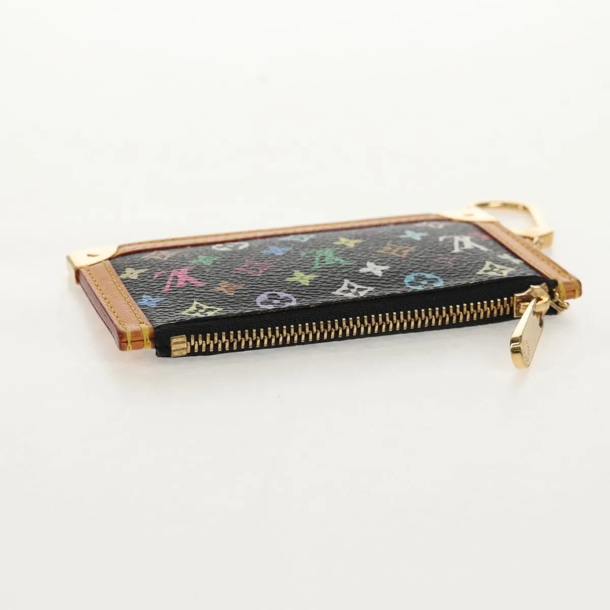 Louis Vuitton Pochette Clés Monogram Canvas, Black, Canvas, Wallet