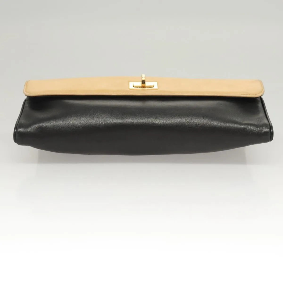 Chanel Chocolate Bar Handbag Lambskin, Beige, Leather, Handbag