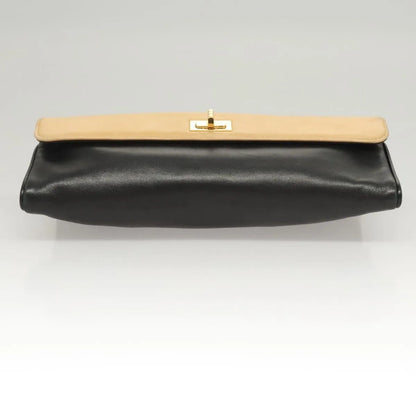 Chanel Chocolate Bar Handbag Lambskin, Beige, Leather, Handbag