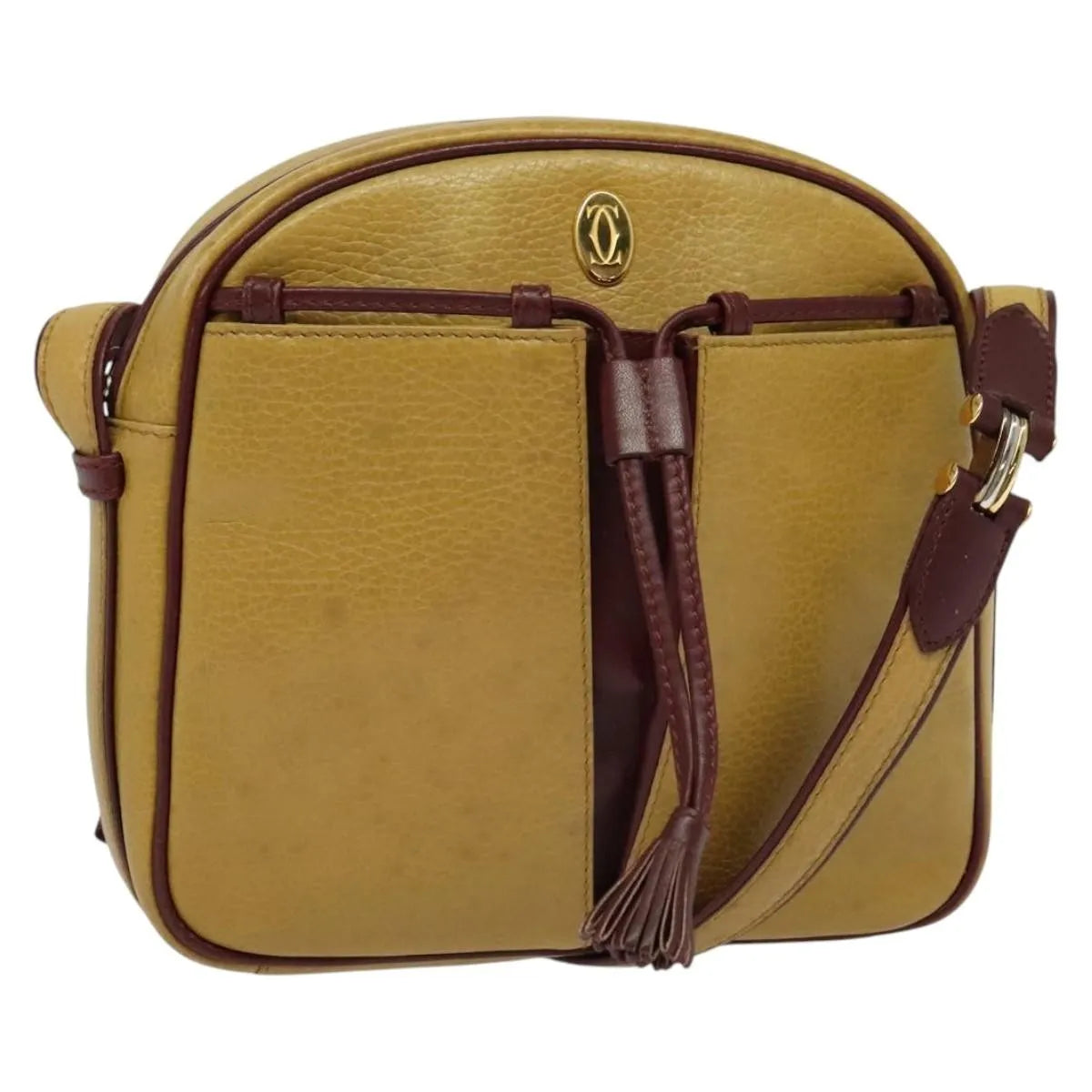cartier Tasseled Must de Cartier Leather, Beige, Leather, Shoulder Bag