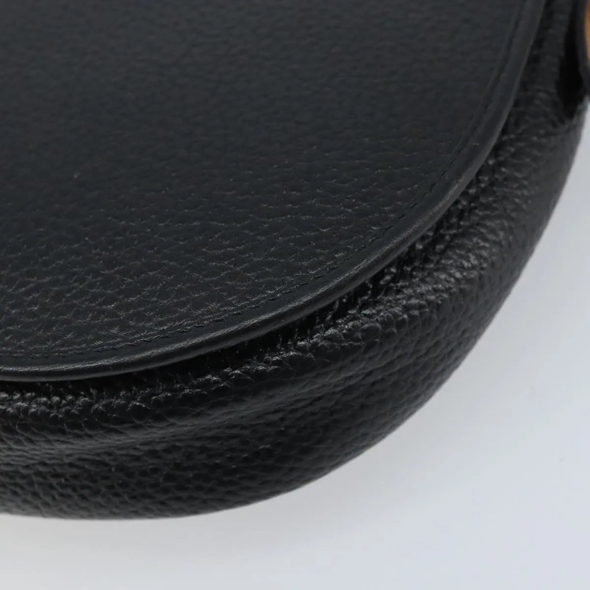 Christian Dior Vintage CD Logo Leather, Black, Leather, Shoulder Bag