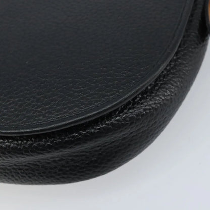 Christian Dior Vintage CD Logo Leather, Black, Leather, Shoulder Bag