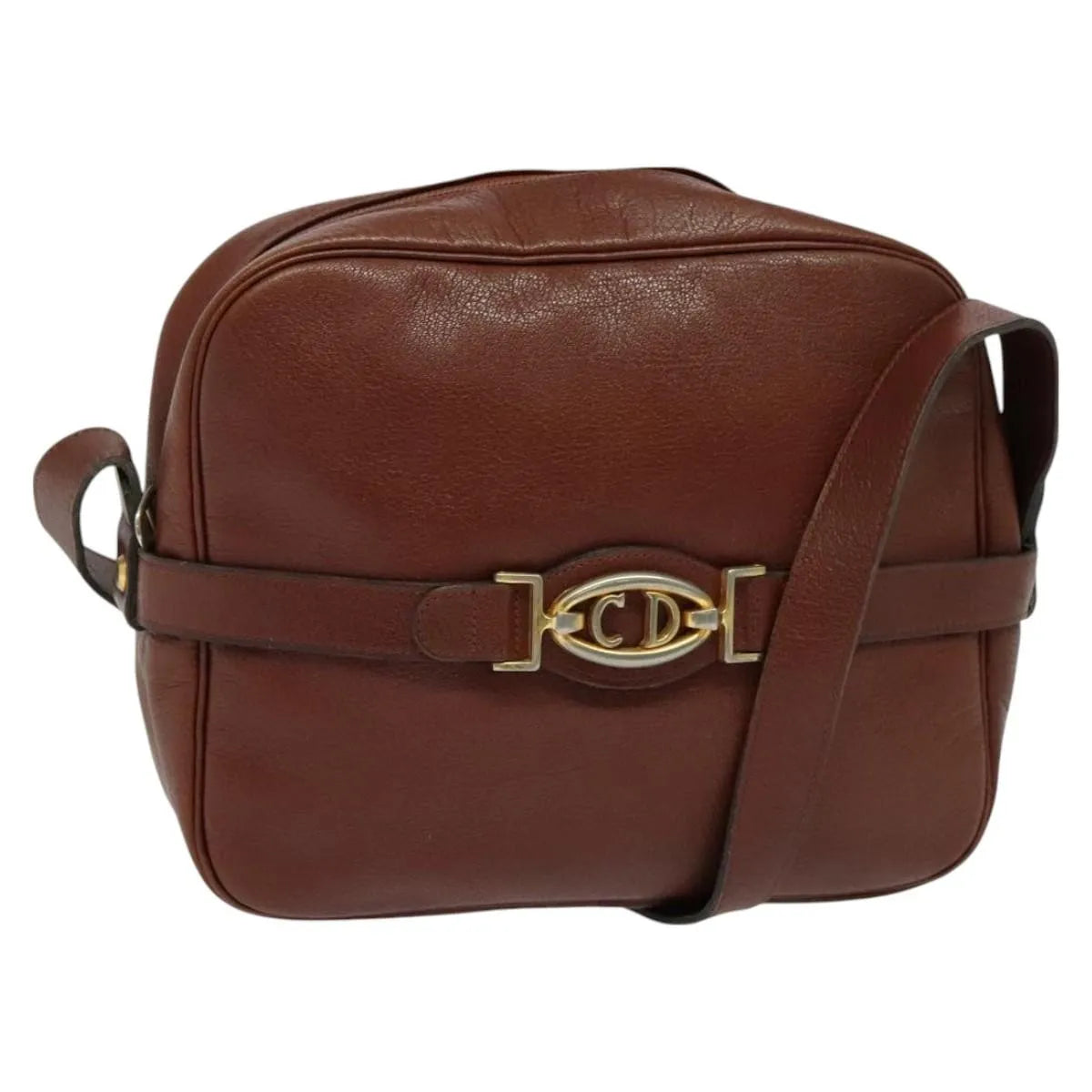 Christian Dior Vintage Leather, Brown, Leather, Shoulder Bag