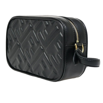 Fendi Camera Zucca Embossed Leather, Black, Leather, Handbag