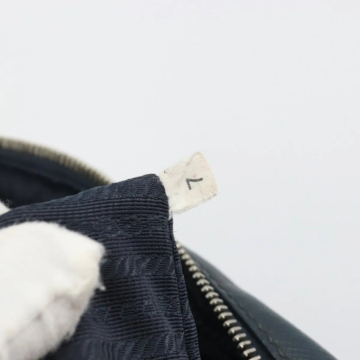 Prada Zip Around Saffiano Leather, Navy, Leather, Briefcase