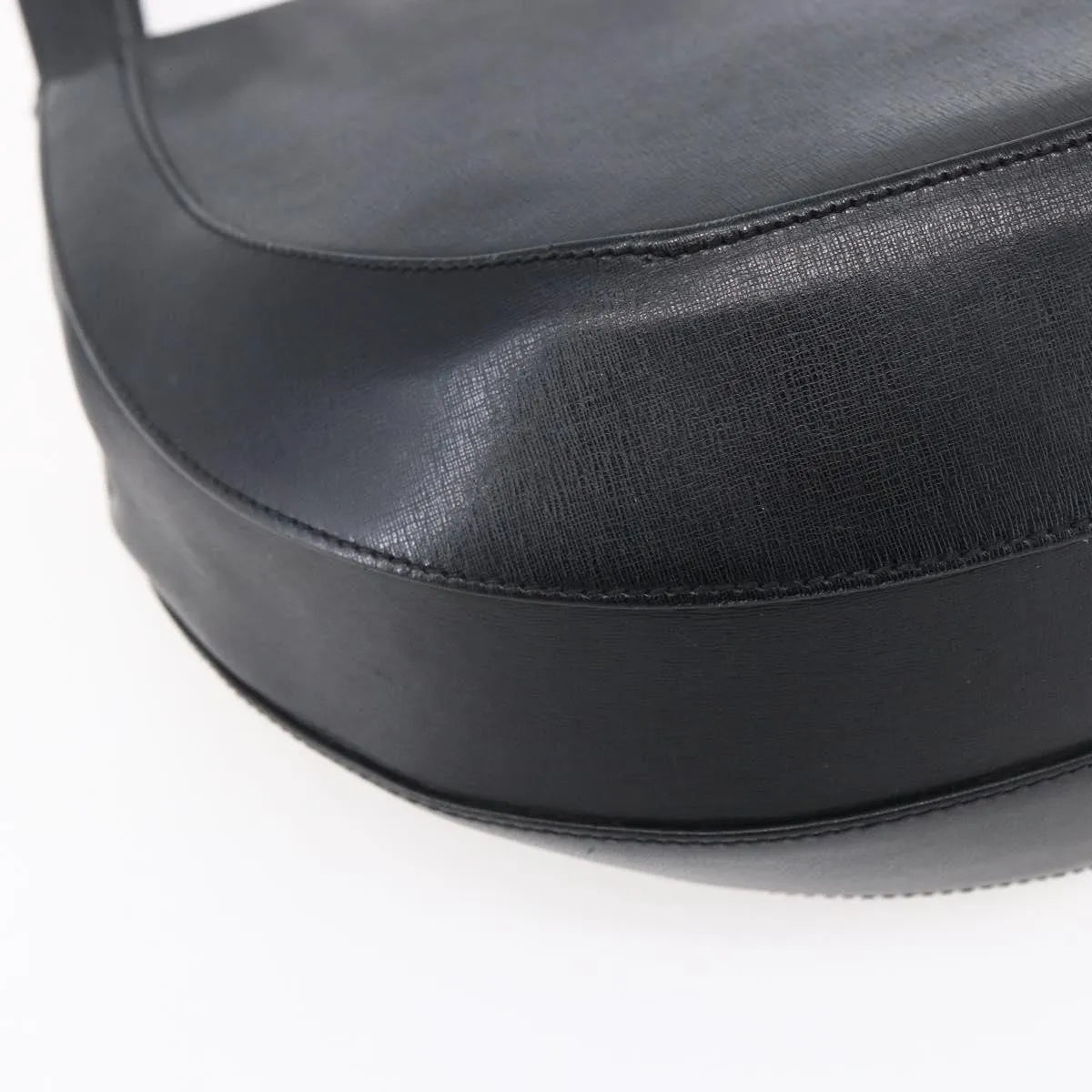 Salvatore Ferragamo Gancini Leather, Black, Leather, Shoulder Bag