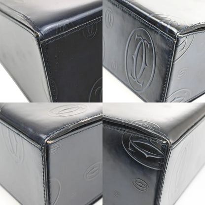 Cartier Happy Birthday Patent Leather, Navy, Patent Leather, Handbag
