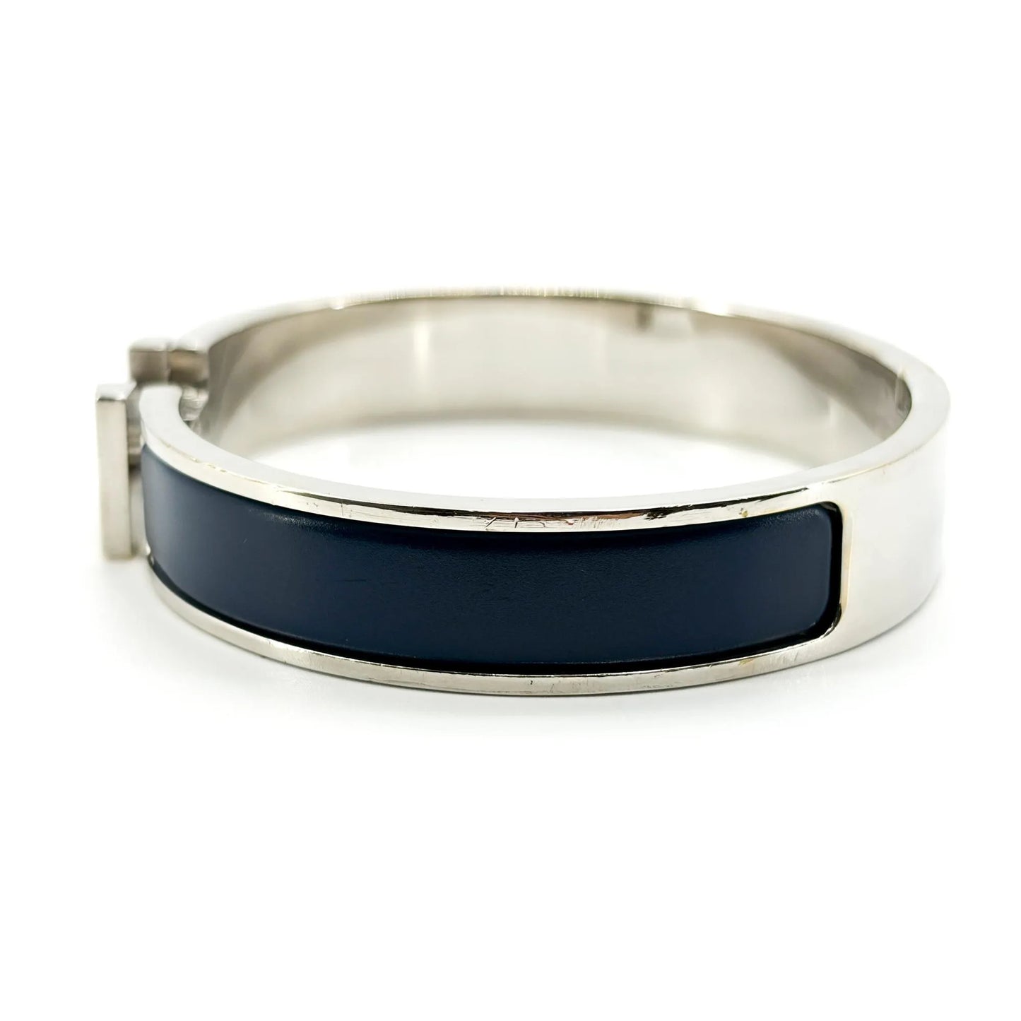 Hermes Clic H Enamel, Navy, Metal, Bracelet