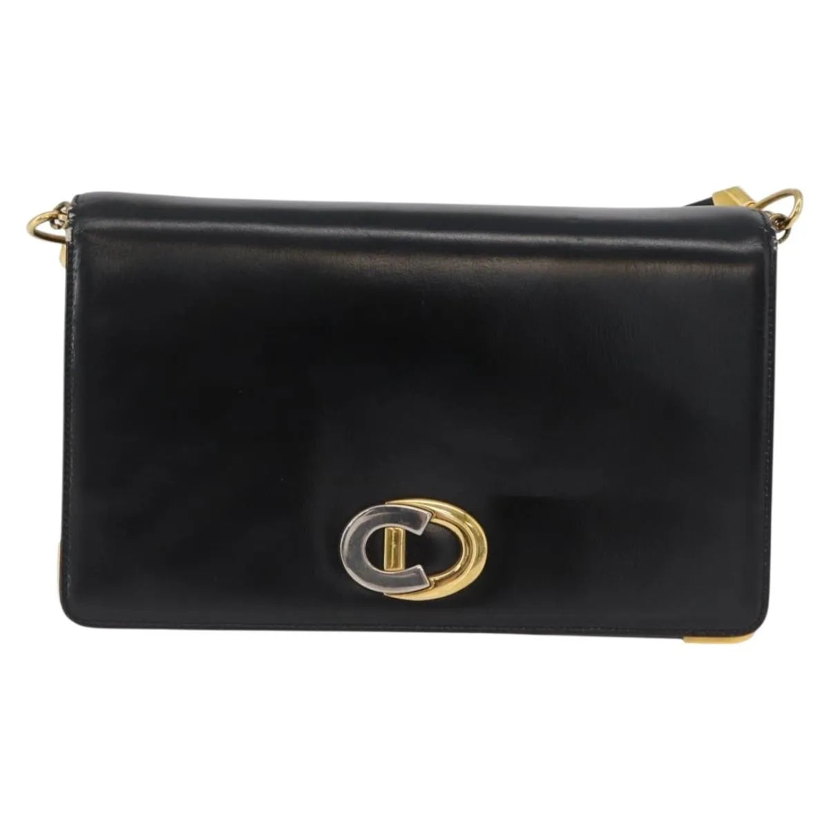 Christian Dior CD Shoulder bag Leather, Black, Calfskin, Shoulder Bag