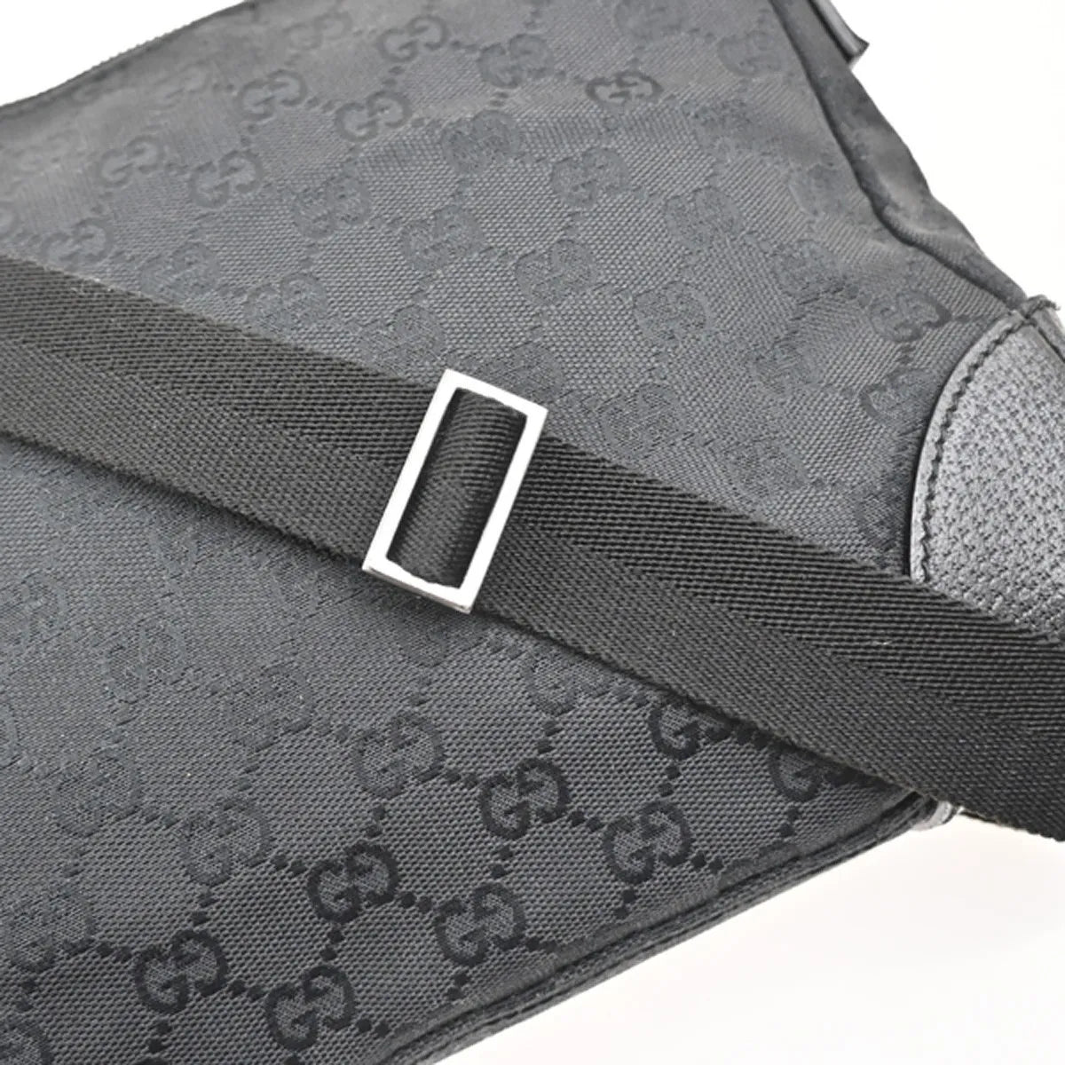 Gucci Joy Messenger GG Canvas and leather, Black, Canvas, Shoulder Bag