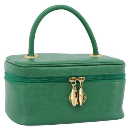 Burberry Vanity Leather, Green, Leather, Clutch