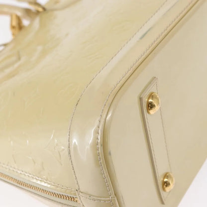 Louis Vuitton Alma Monogram Vernis, Beige, Patent Leather, Handbag