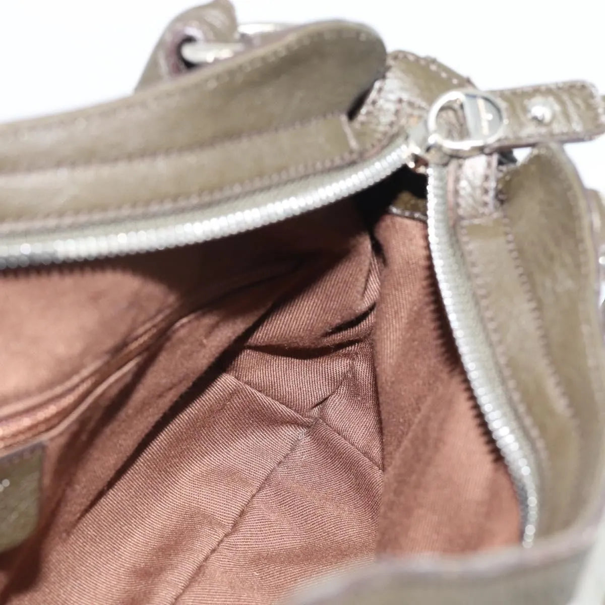 Salvatore Ferragamo Marisa Leather, Khaki, Leather, Handbag