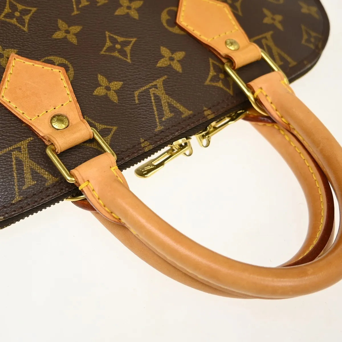 Louis Vuitton Alma Monogram, Brown, Canvas, Handbag