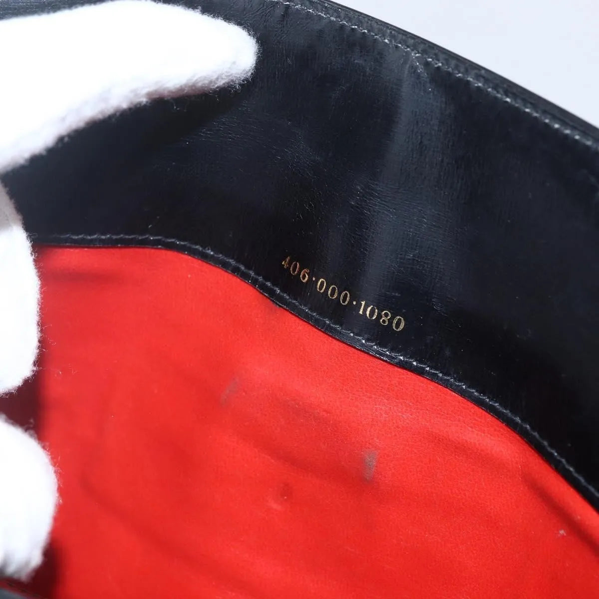 Gucci Vintage Leather, Black, Leather, Handbag