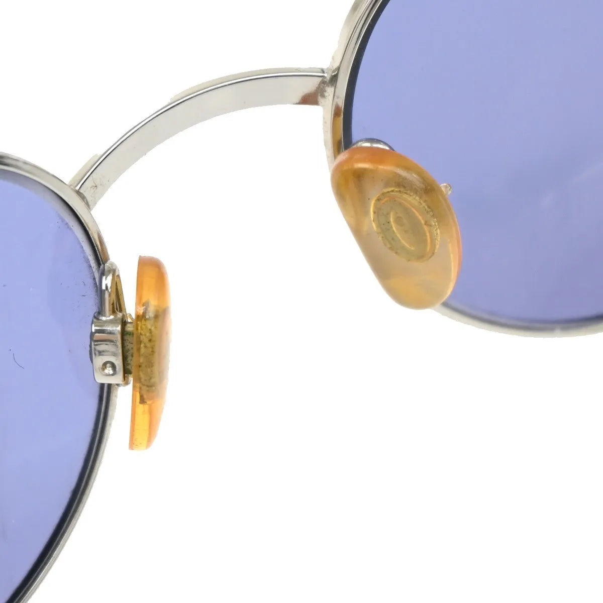 Chanel CHANEL Logo Sunglasses Eye Wear Plastic, Blue, Metal, Sunglasses