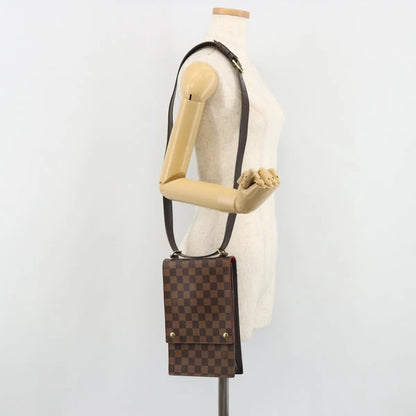 Louis Vuitton Portobello Messenger Damier, Brown, Canvas, Shoulder Bag