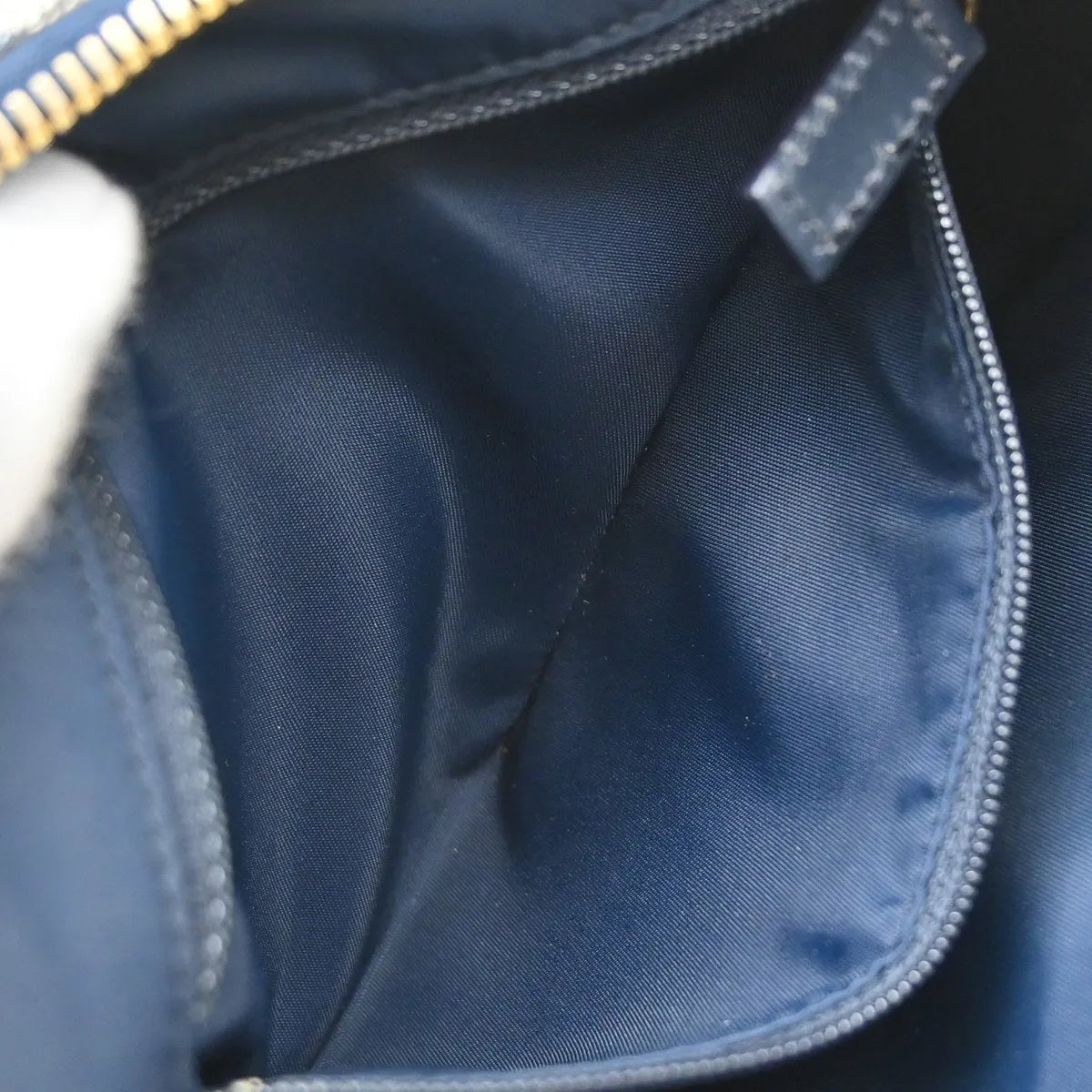 Christian Dior Vintage Trotteur Chain Canvas, Blue, Canvas, Shoulder Bag