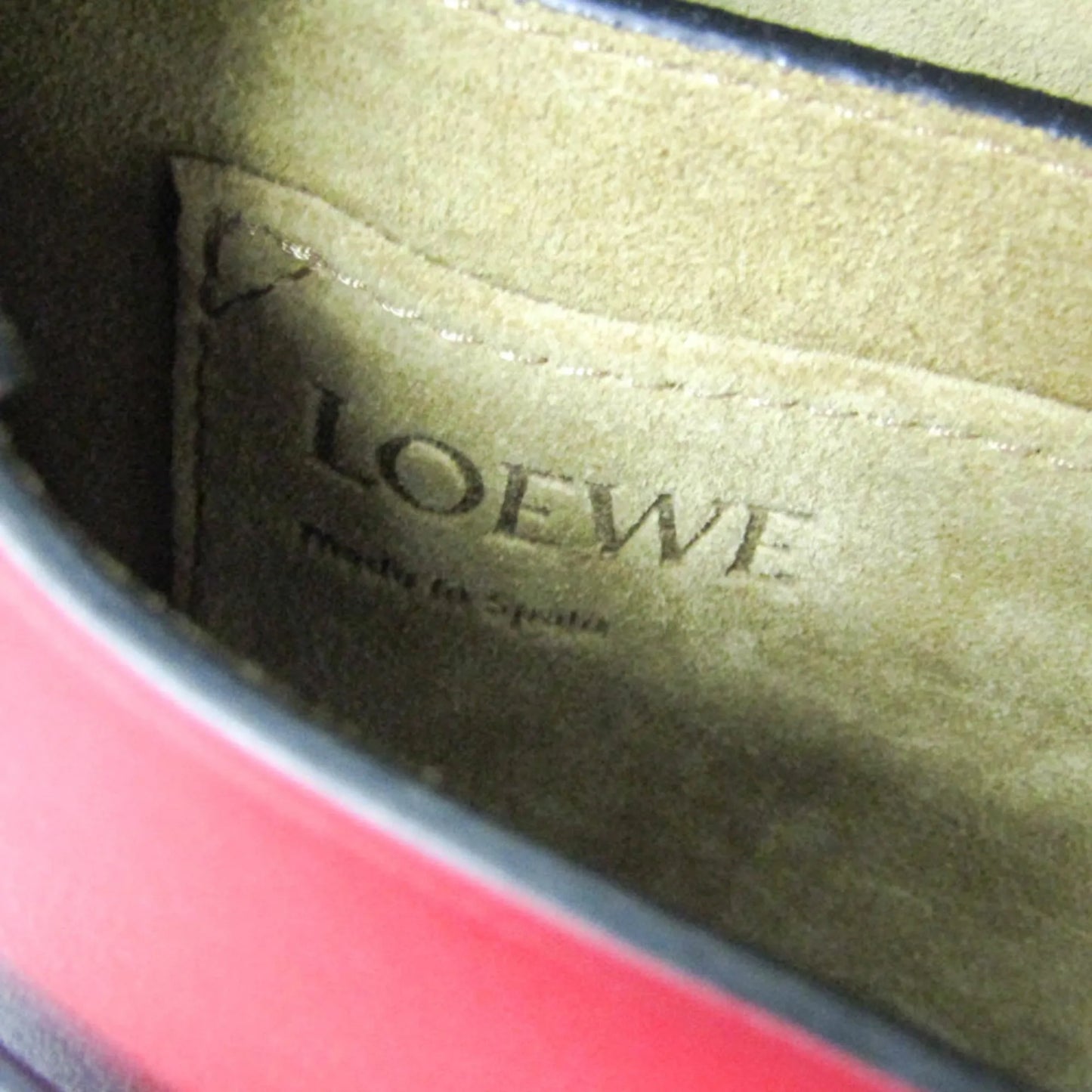 Loewe Metal Gate Leather, Red, Leather, Shoulder Bag