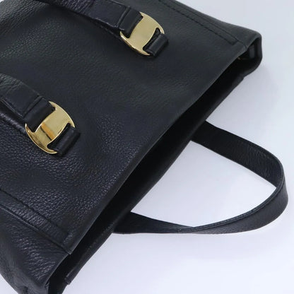 Salvatore Ferragamo Vala Leather, Black, Leather, Handbag