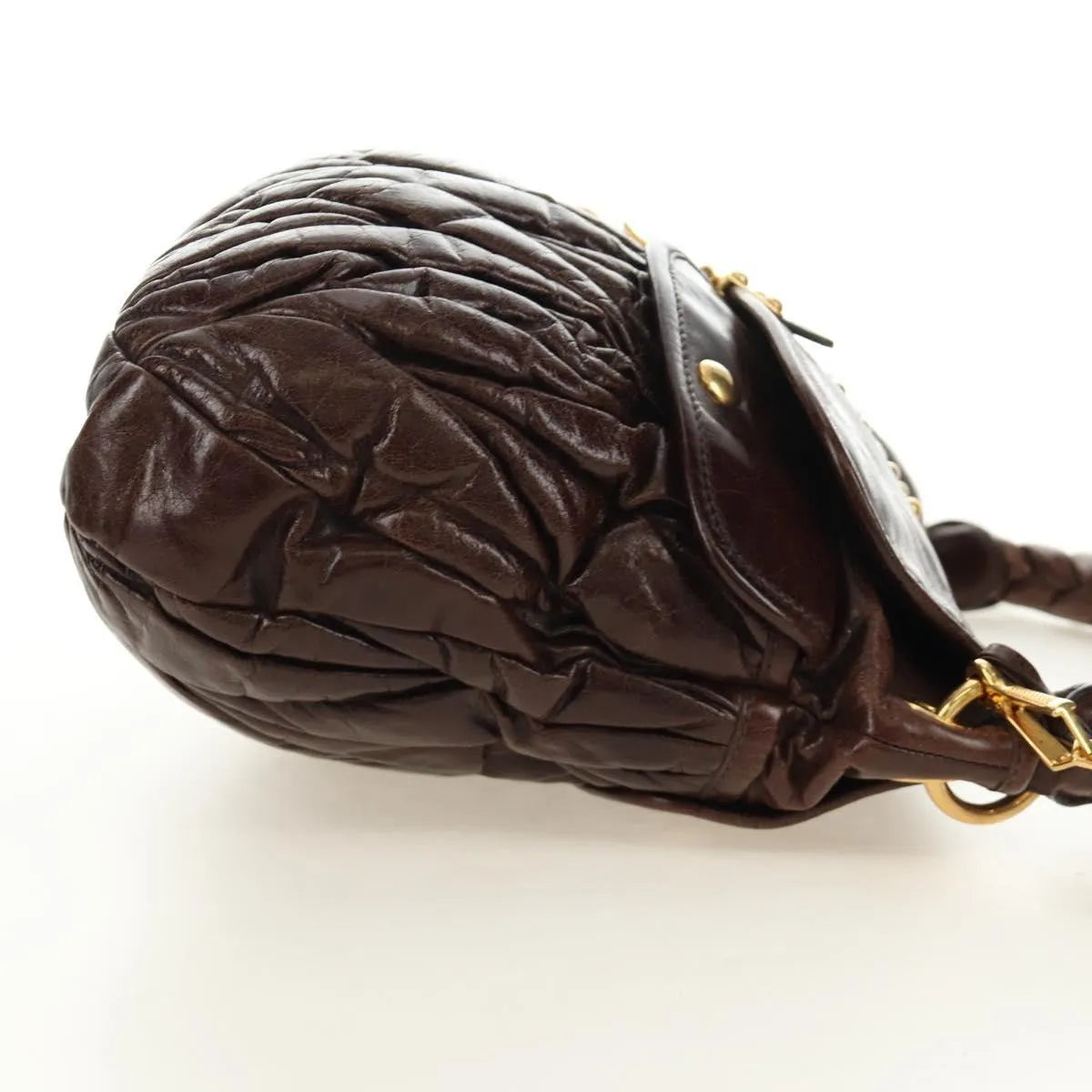 Miu Miu Coffer Convertible Hobo Matelasse Leather, Brown, Leather, Handbag